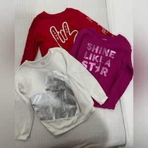 Set of 3 Girls 5T Long Sleeve Shirts